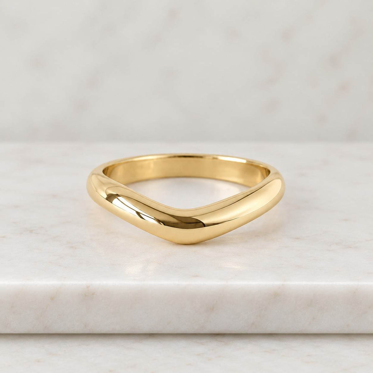 14k Solid Yellow Gold Domed Wedding Band | 2mm - 8mm Gold Ring | Classic Dome Comfort Fit Wedding Band | Men and Women's Engraved Ring

