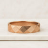 Gold Faceted Womens Wedding Band