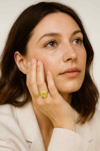 14k Solid Yellow Gold Domed Wedding Band Plain Simple Wedding Band Ring