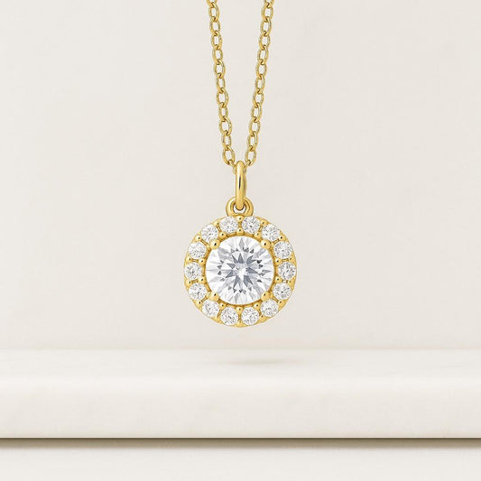 14k White Gold Pendant Necklace Charm Necklace For Woman