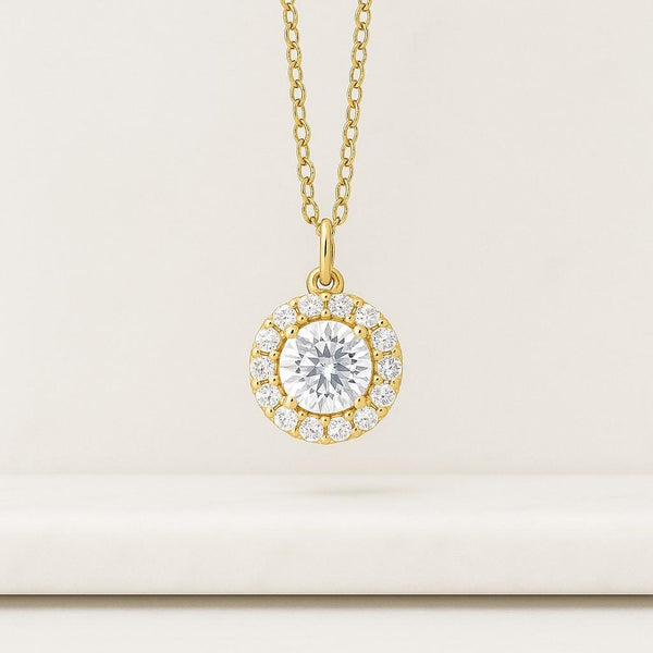 14k White Gold Pendant Necklace Charm Necklace For Woman