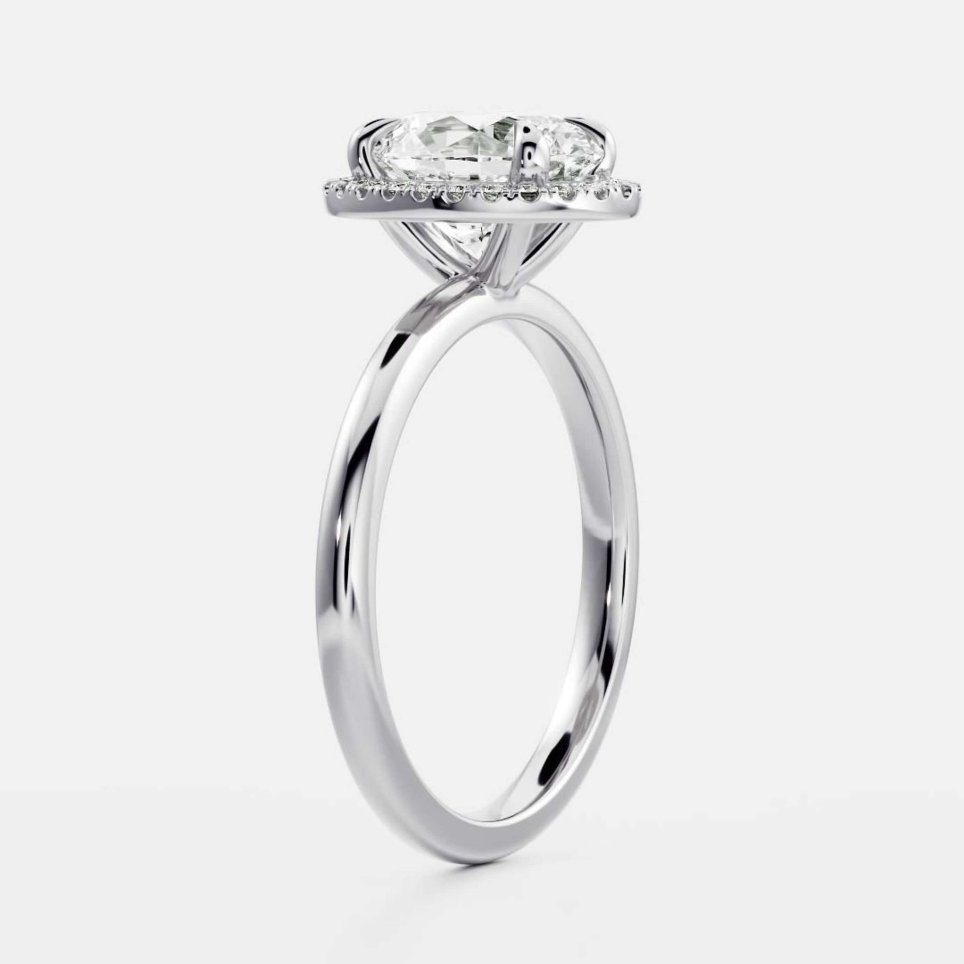 14k White Gold Ring, Proposal Ring for Her
