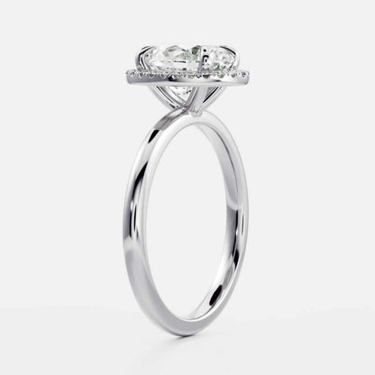 14k White Gold Ring, Proposal Ring for Her
