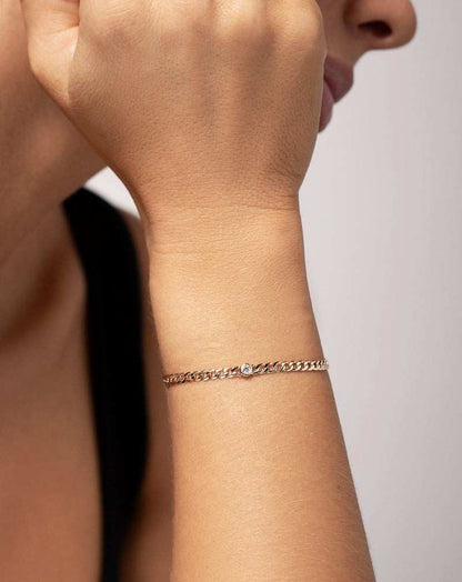 14k Yellow Gold Chain Bracelet Lobster claw Closure