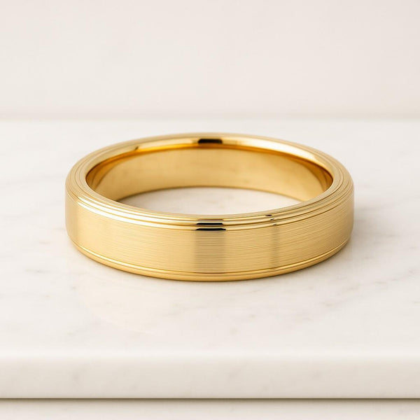 14k Yellow Gold Dome Wedding Band POLISHED COMFORT FIT Classic Wedding Rings for Men and Women Plain Simple Wedding Band Ring