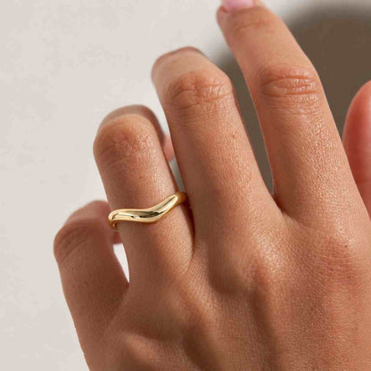14k Yellow Gold Dome Wedding Band • Polished Comfort Fit Ring
