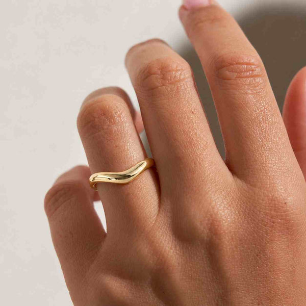 14k Yellow Gold Dome Wedding Band • Polished Comfort Fit Ring
