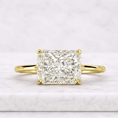14k Yellow Gold Double Claw Prong Ring