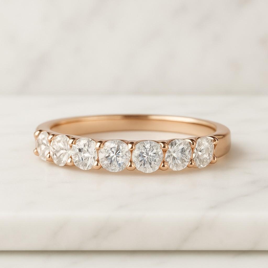 14k Yellow Gold Stacking Diamond Band For Her Round Brilliant Diamond Ring Real Lab Grown Diamond Ring Matching Stacking Anniversary Ring