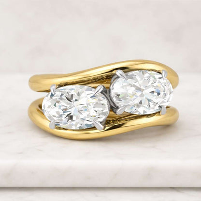  14k Yellow Gold Wedding Ring for Him and Her, Birthday Gifts for Couple, Couple Matching Ring  