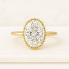 14k Solid Gold Oval Cut Engagement Ring