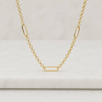14k gold rolo necklace, thick rolo chain, dainty gold filled chain necklace, gold chains for women, chunky chain