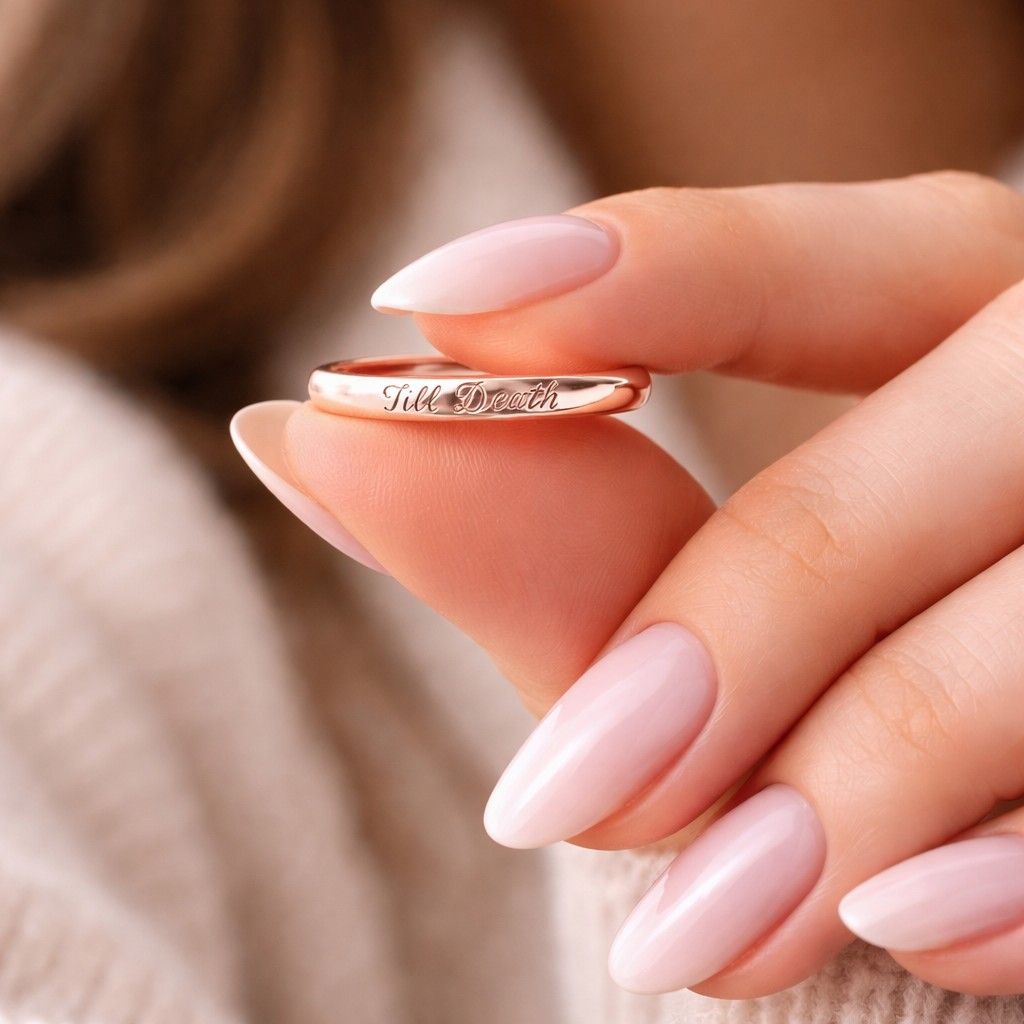 til death engraved sterling silver band ring | custom name | valentine's day gift
