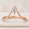 Kite Cut Salt And Pepper Diamond Engagement Ring