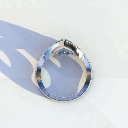 14kt White Gold Diamond Twisted Ring