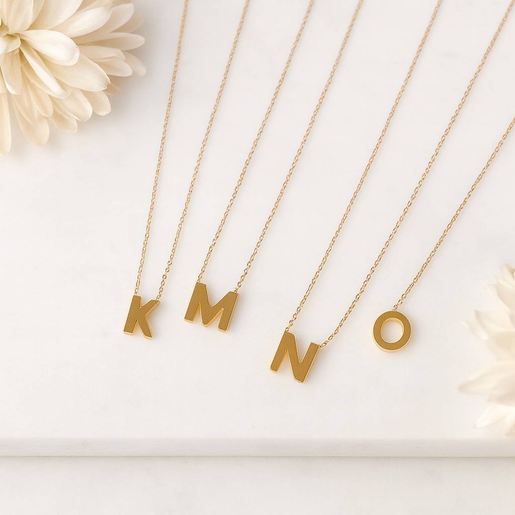 18K Gold Birth Flower Pendant 