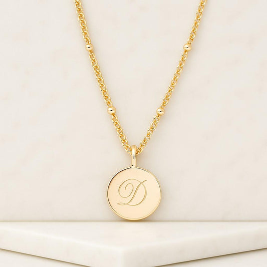 18K Gold Birth Flower Pendant Minimalist Floral Charm