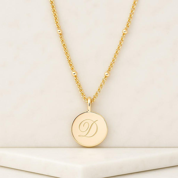 18K Gold Birth Flower Pendant Minimalist Floral Charm