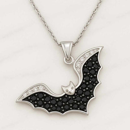 18K Gold Filled Bat Pendant,Dainty Bat Charm Bracelet Necklace for