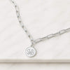 18K Solid Gold Custom Monogram Engraved Necklace