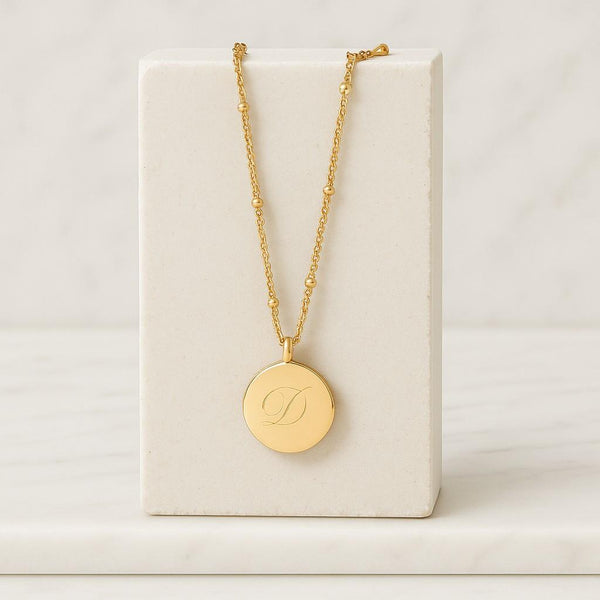 18K Gold Filled Lion Head Coin Pendant Lion Pendant Lion Charm Animal Charm Round Coin Pendant