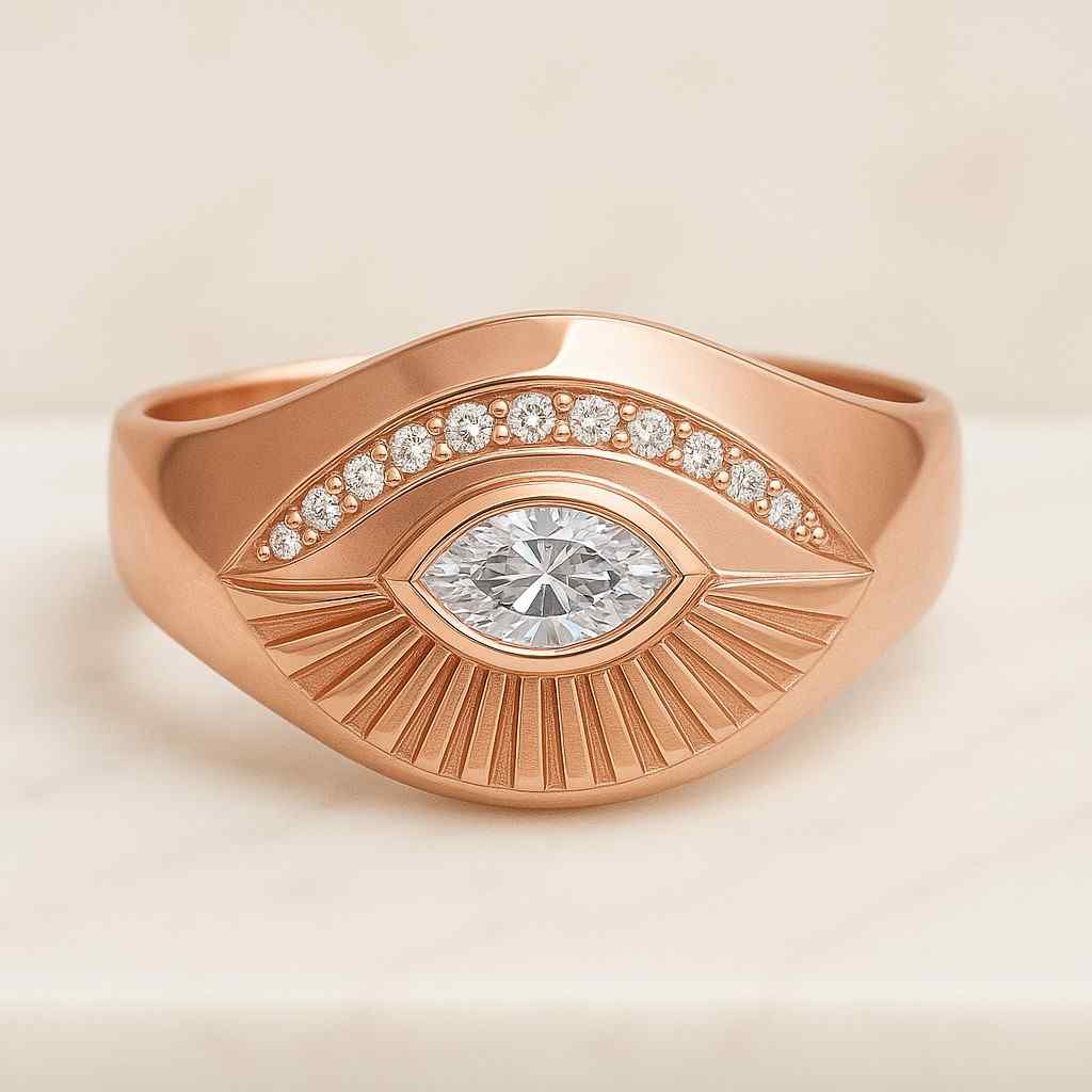 18k gold filled thin gold rings micro pavé cz evil eye rings gold open rings gift for her