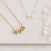 14K Solid Gold Dainty Custom Initial Mum Necklace