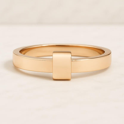 Lab Diamond Multi Link Ring 18K Gold Micron on Sterling Silver Statement Eternity Linked Ring