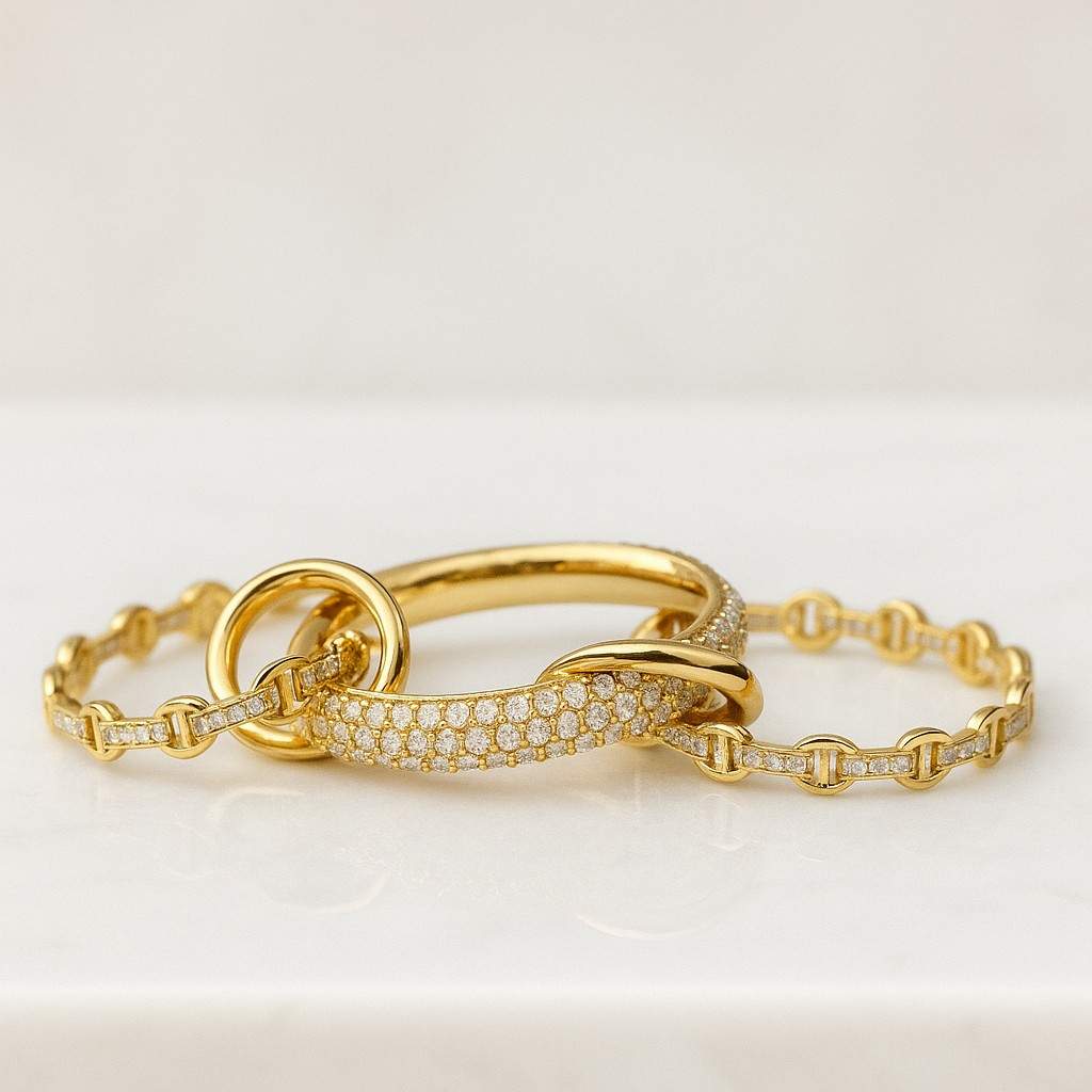 18K Gold Plated Multi Layer Stacked Rings Fashion Jewelry Gift for Her Stackable Ring