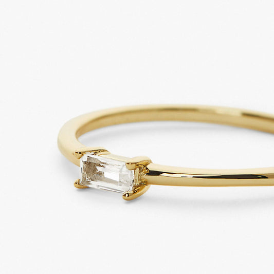 18K Lab Grown Diamond Baguette Cut Wedding Ring