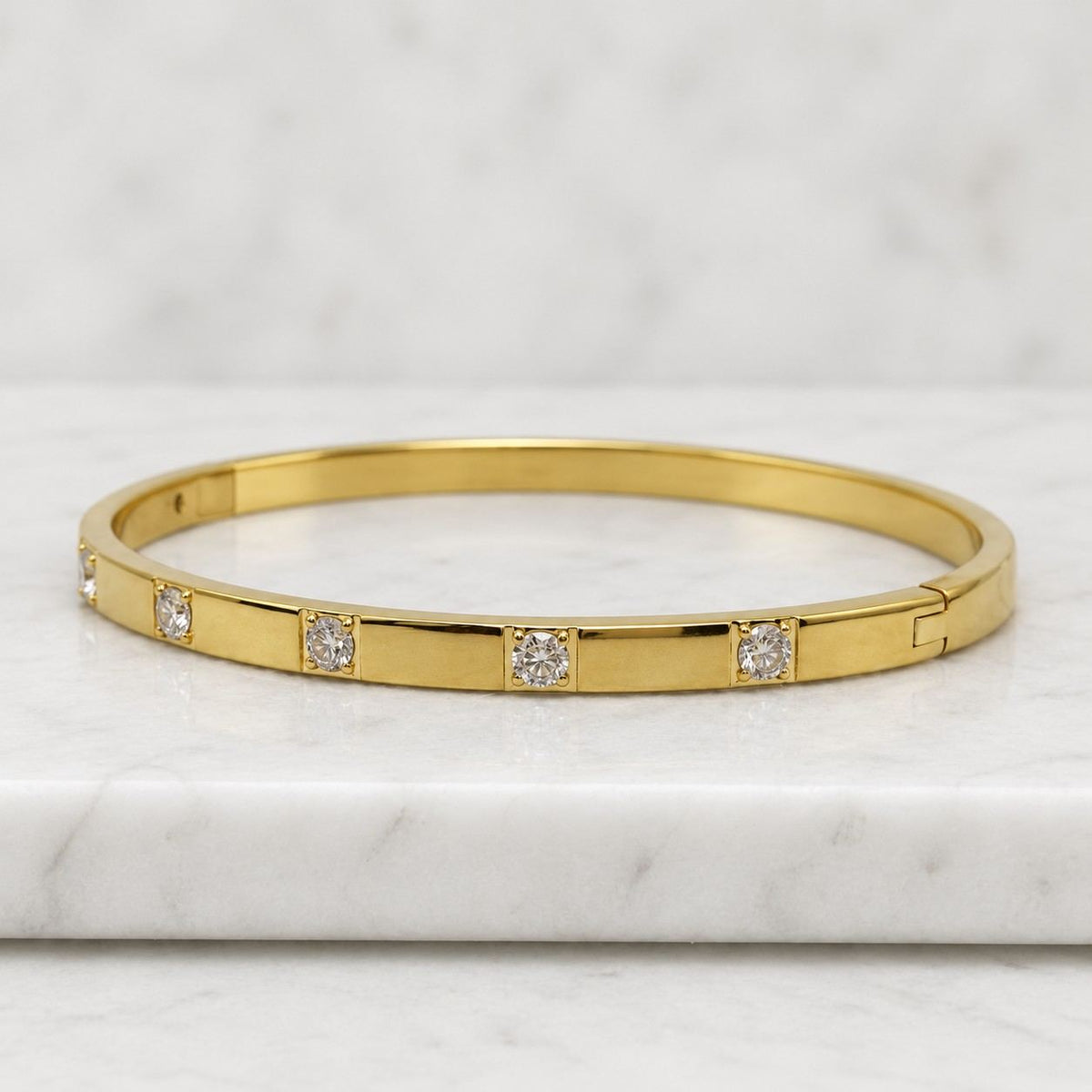 18K Solid Gold Floating Diamond Bracelet • Dainty Diamond Station Bracelet • Minimalist Drop Diamond Bracelet • Fine Jewelry Gift
