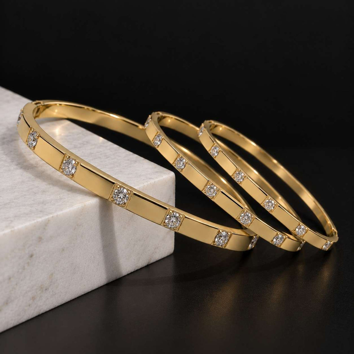 18K Solid Gold Marquise Diamond Bracelet • Dainty Diamond Station Bracelet • Minimalist Real Gold Bracelet • Fine Jewelry Gift for Her

