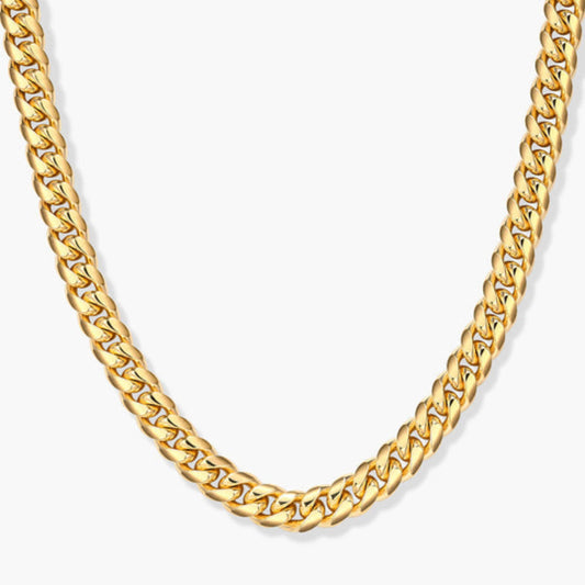 18K Solid Gold Miami Cuban Link Chain