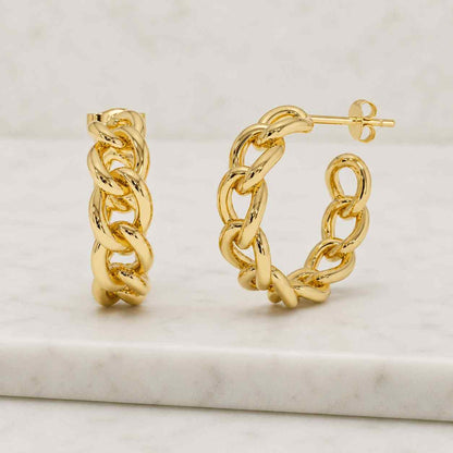 18K Solid Gold Twisted Huggies Hoops, Dainty Gold Hoop Earrings, Fine Jewelry for Everyday, Permanent Waterproof Earring