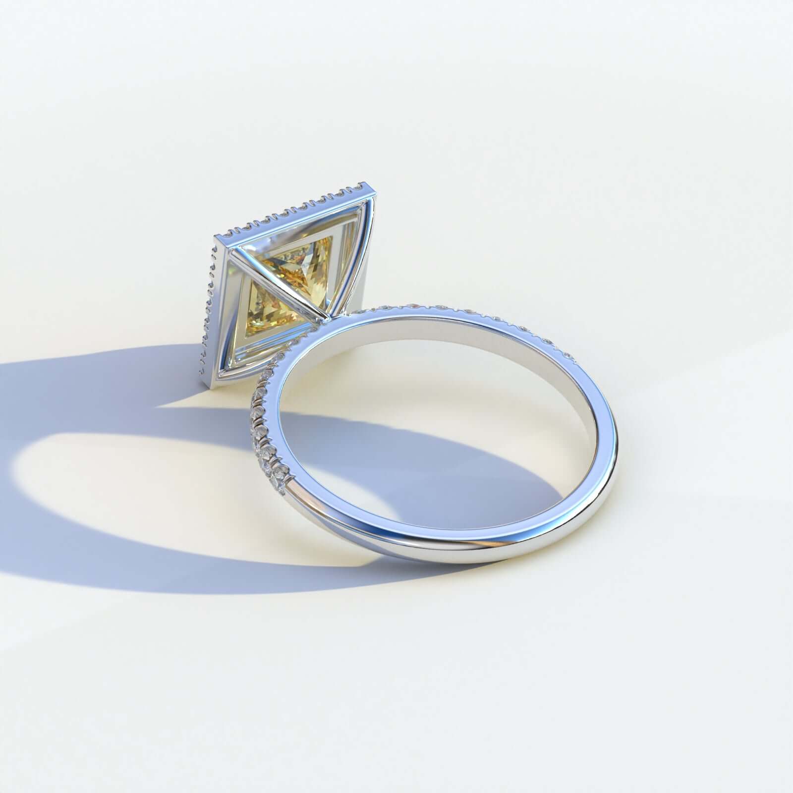 18K White Gold Fancy Bridal Jewelry