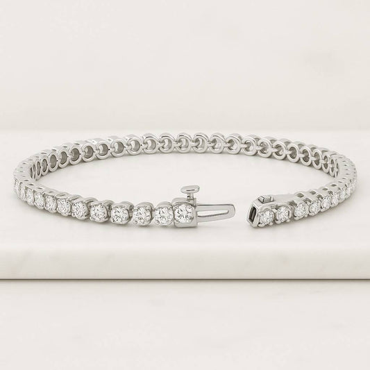 18K Yellow Gold Diamond Bracelet For Wedding Gift Stackable Infinity Bracelet