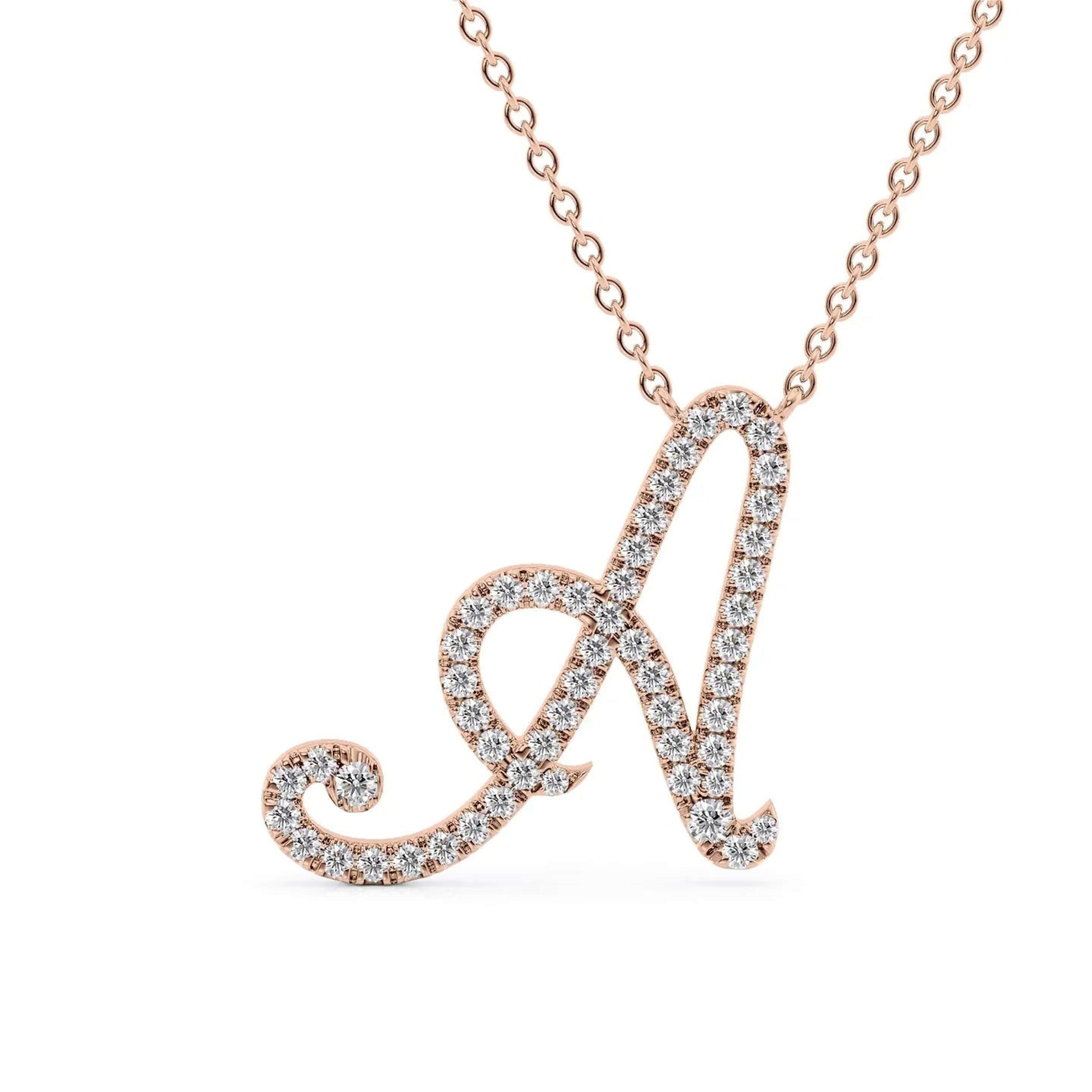 18 KT Gold Filled and Silver CZ Diamonds Regina George Letter Necklace Women Jewelry Gift Jewelry