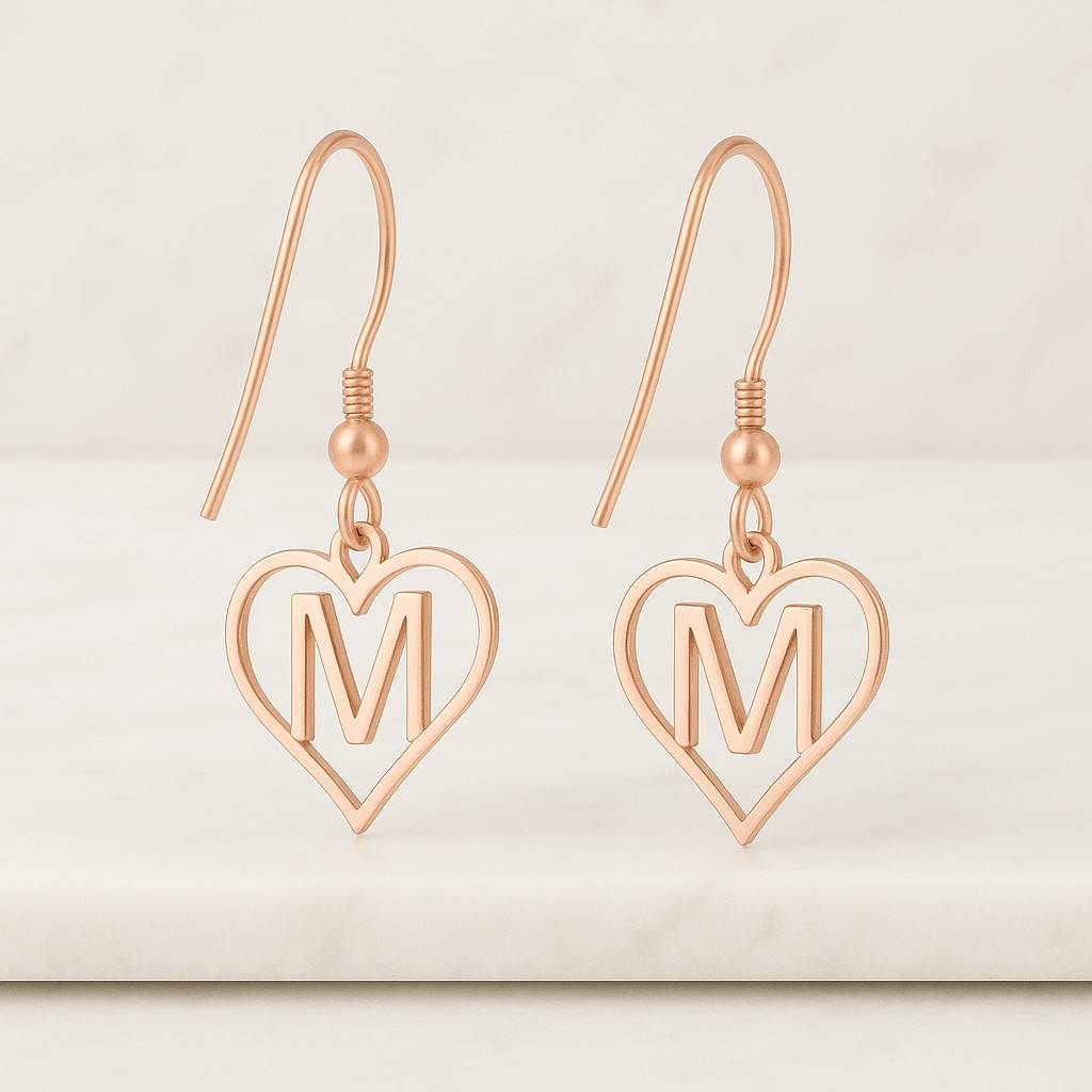 14k Gold Open Heart Hoop Earrings Yellow Gold Tiny Hoop Earrings