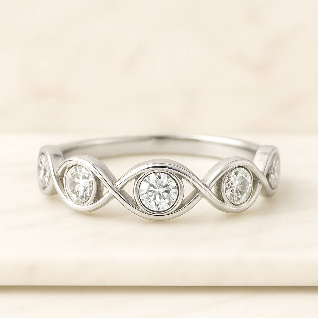 18k Minimalist Ring Gift for Her Mom Thin Stacking Rings Women