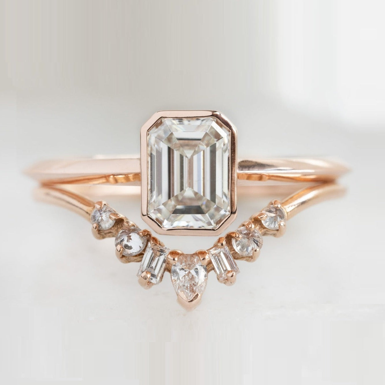 18k Rose Solid Gold Ring For Her