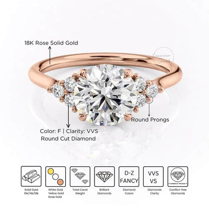 18k Rose Solid Gold Ring, Stackable Ring
