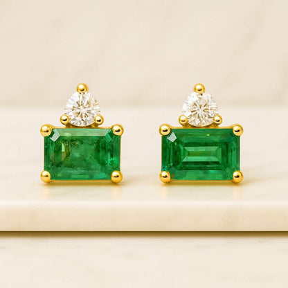 18k Solid Gold Christmas Anniversary Gift Earrings