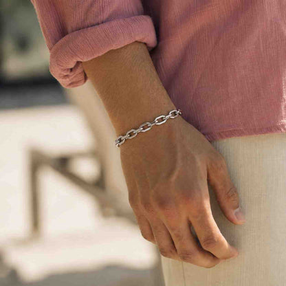 18k Solid Gold Cuban Link Chain Bracelet - Custom Length - Solid 750 Yellow Gold - Genuine 18ct Gold Chain Bracelet / Anklet For Women & Men