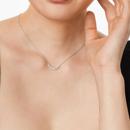 18k Solid Gold Diamond Necklace For Mum