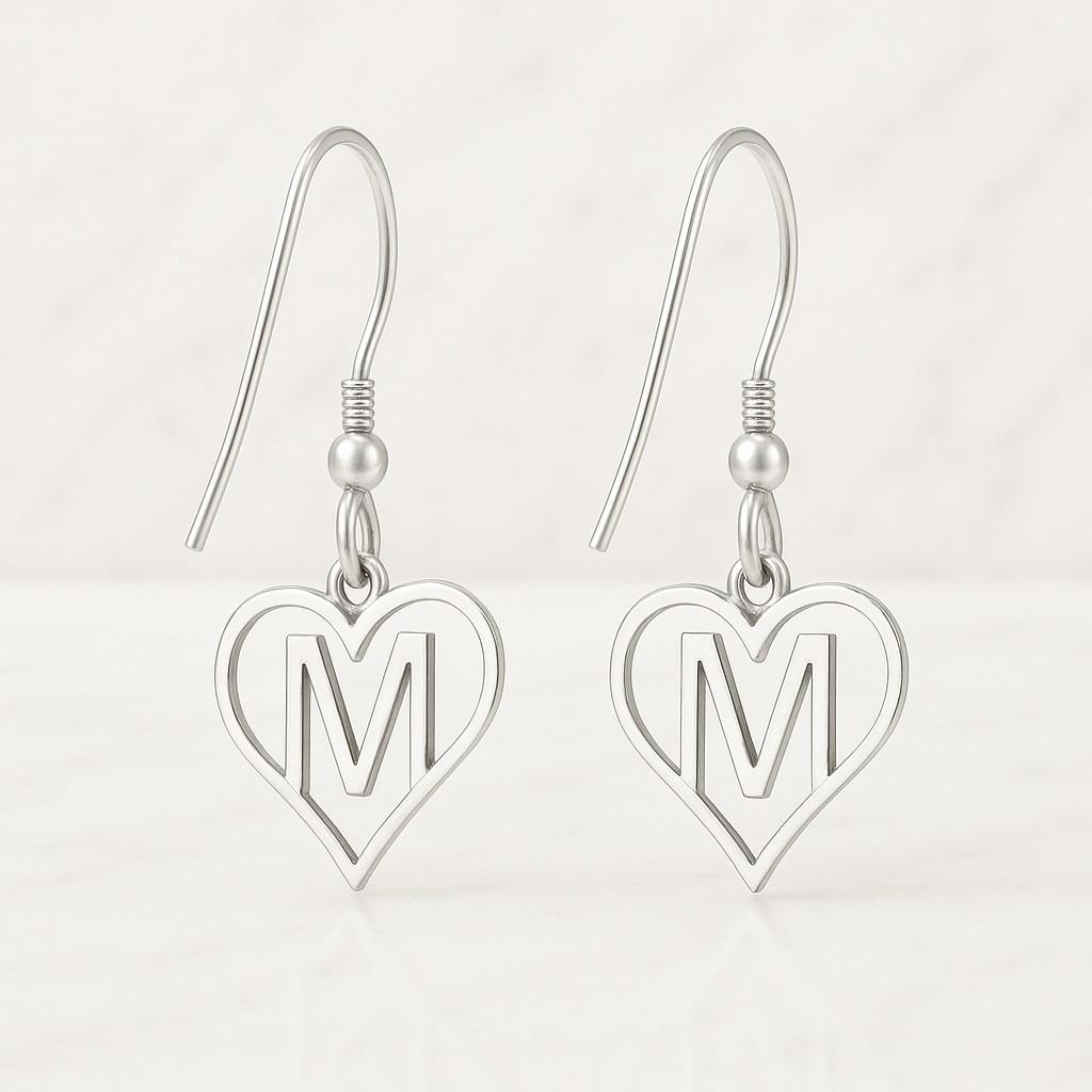 18k Solid Gold Mini Love Earrings Valentines Day Gift for Her