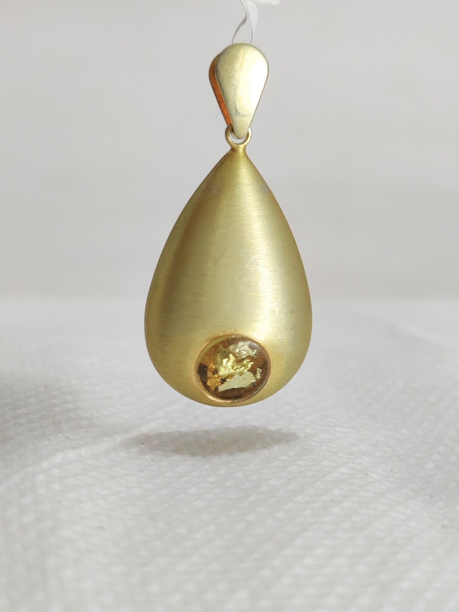 18k Solid Gold Tear Drop Pendant For Her
