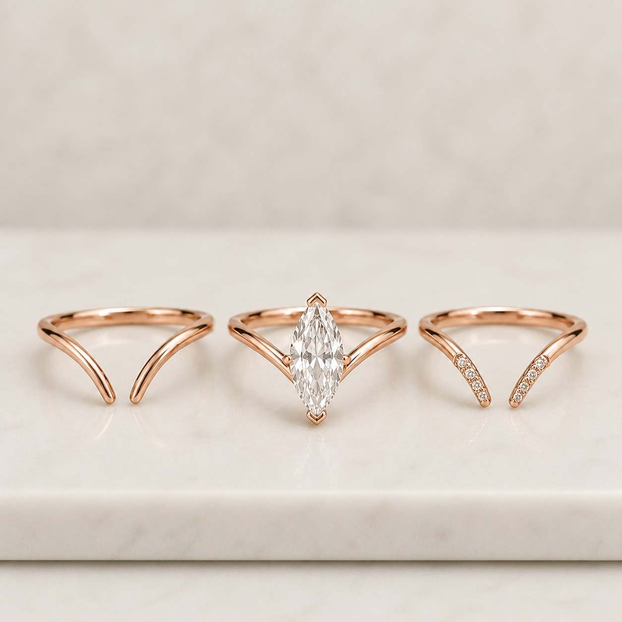 1ct igi certified marquise cut lab grown diamond engagement ring set yellow gold marquise diamond wedding ring promise anniversary gift
