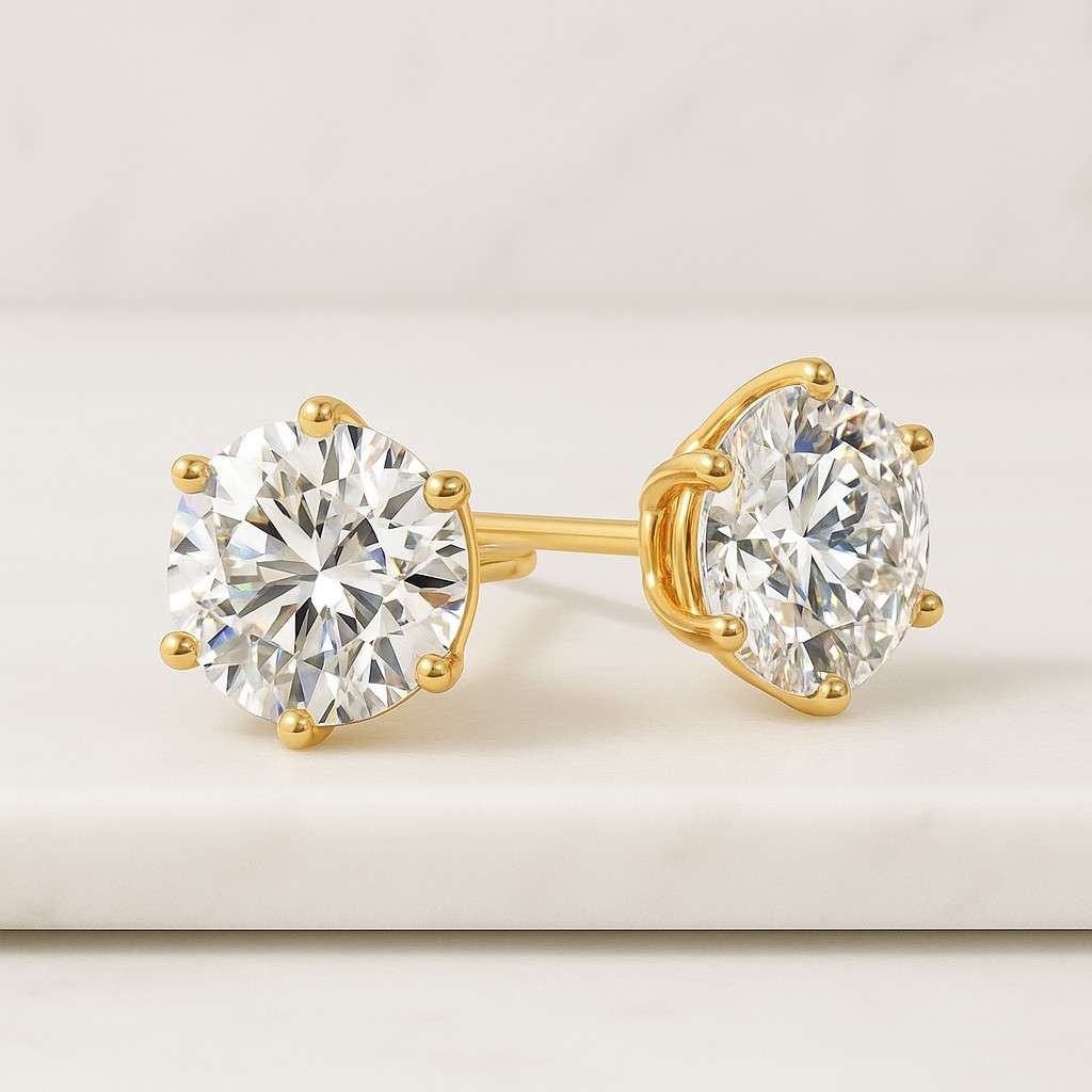 Screw Back Earrings, White Gold Anniversary Gift