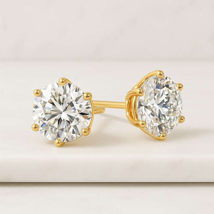 Screw Back Earrings, White Gold Anniversary Gift