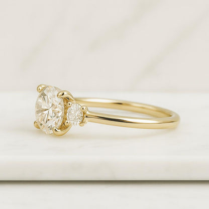 Round Cut Lab Grown Diamond Solitaire Ring 1 to 3 CT Lab Diamond Engagement Ring